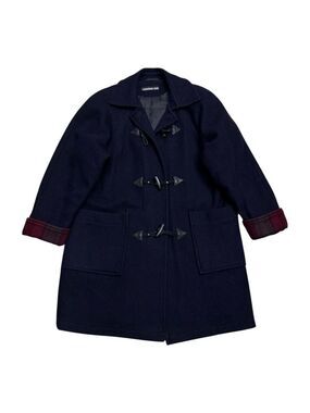 VINTAGE 70s THUNDER BAY Wool Blue  Luxury Retro Winter Parka Pea Coat Womens 8
